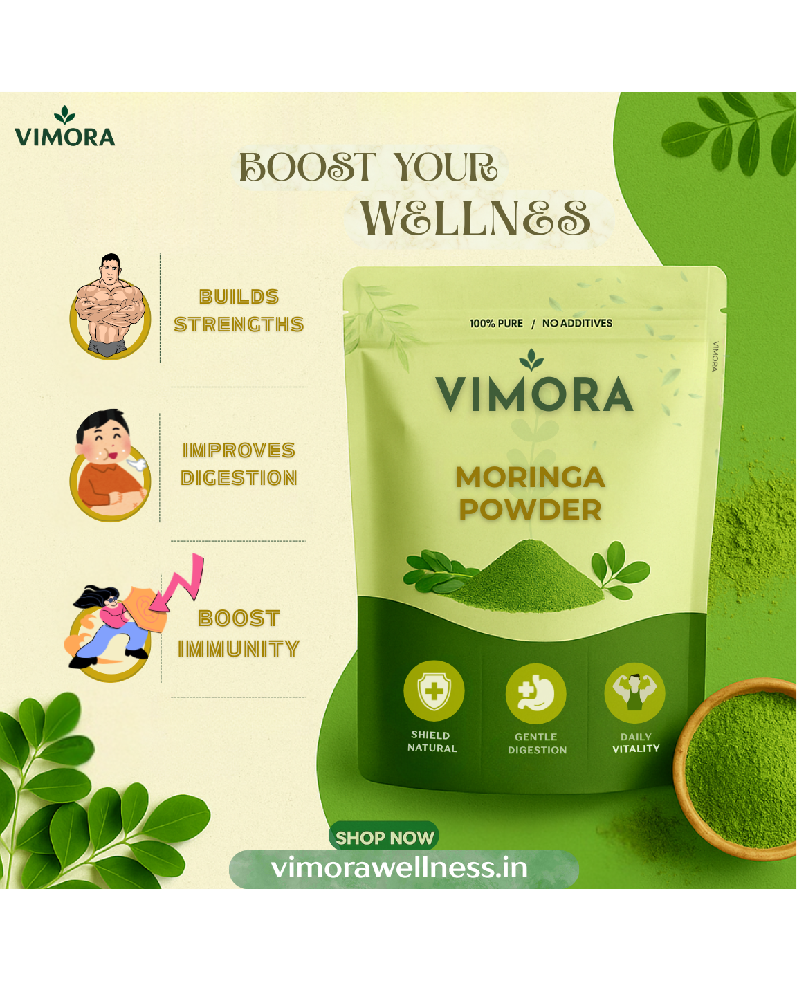 Vimora Green Shield - 500gm (2 x 250gm Packs)