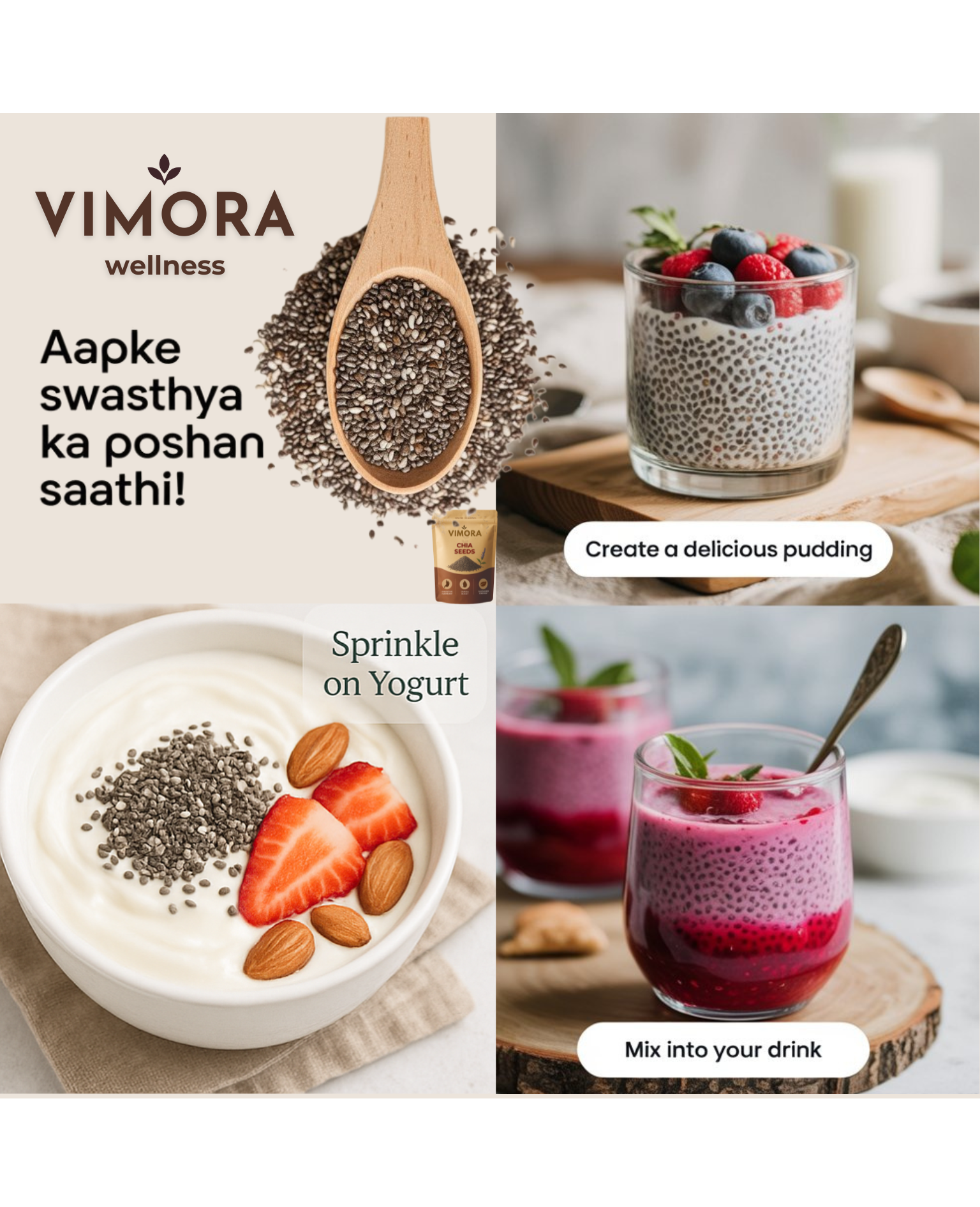 Vimora Chia Max - 500gm (2 x 250gm Packs)