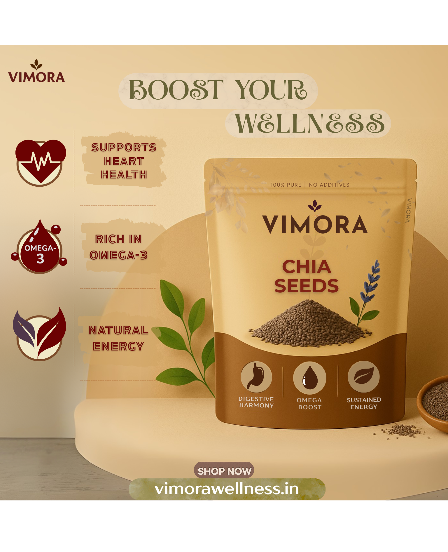 Vimora Chia Max - 500gm (2 x 250gm Packs)