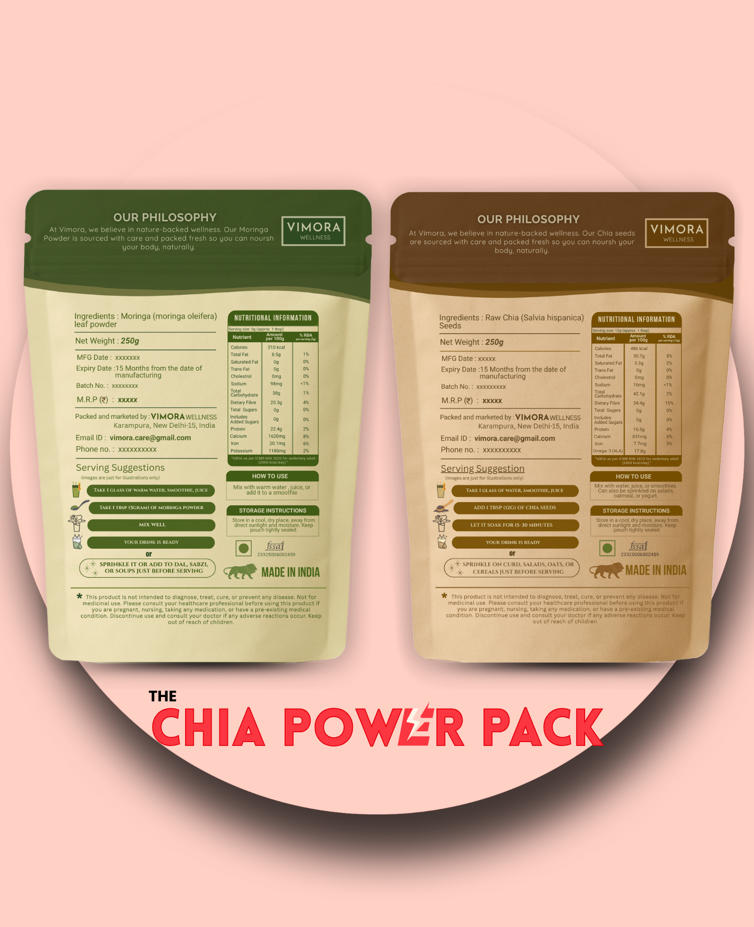 Chia Power Pack (500g Chia + 250g Moringa)